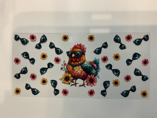 Colorful Chicken With Sunglasses