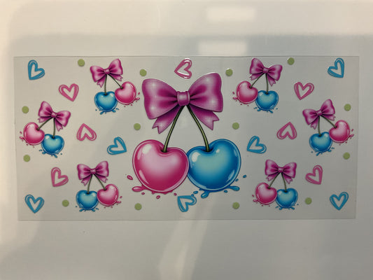 Pink and Blue Cherries