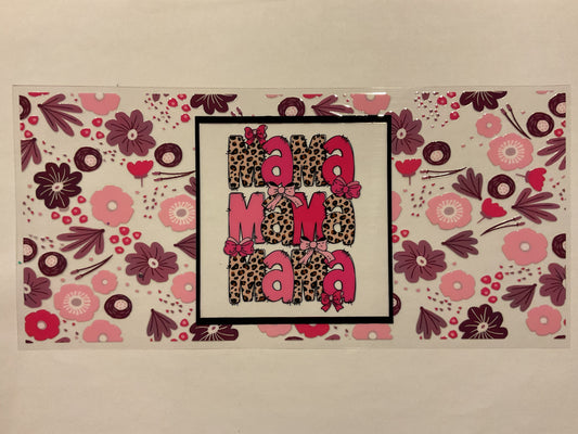 Mama Pink and Purple Flowers and Bows