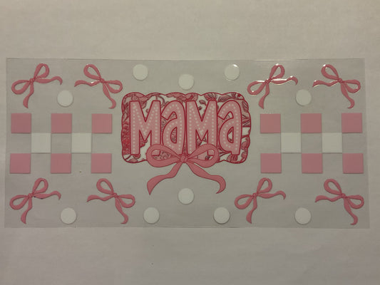 Mama Pink Bows White Dots