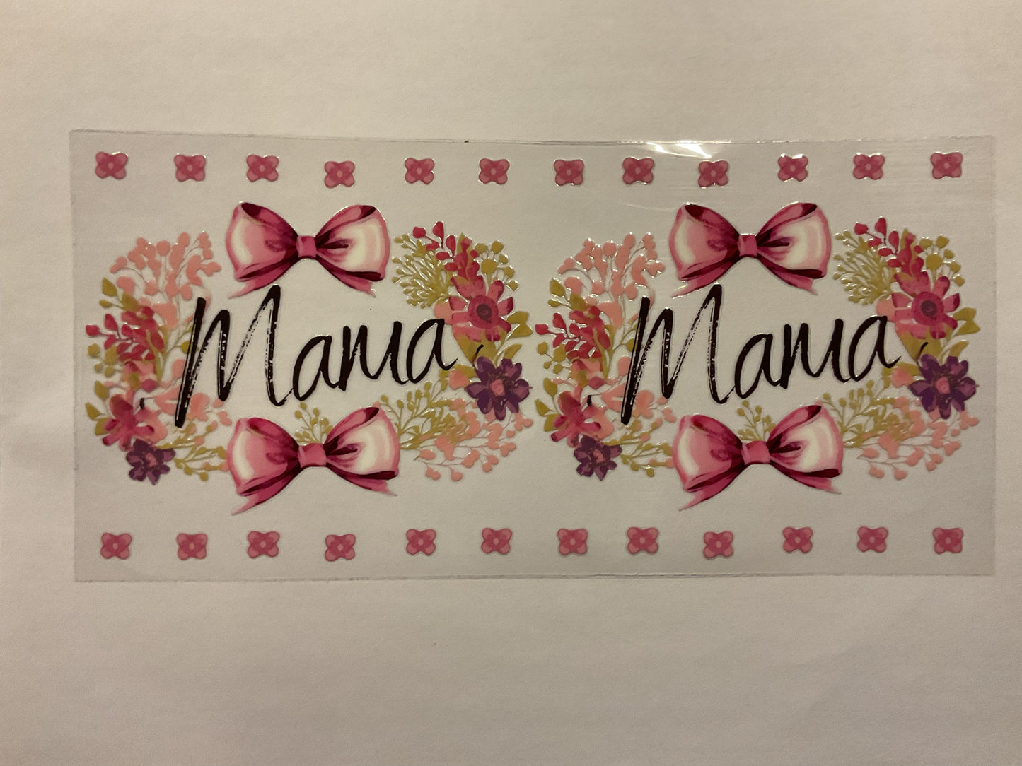Mama With Bows and Flowers Pink