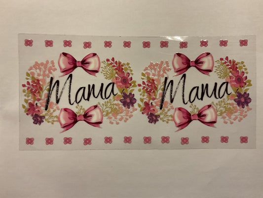 Mama With Bows and Flowers Pink