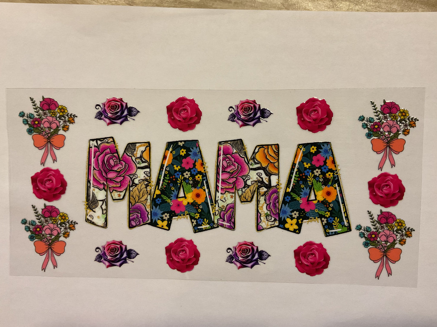 Mama With Colorful Flowers