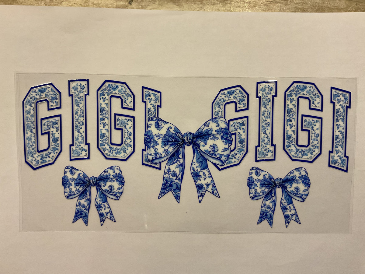 Gigi Blue Floral Bows