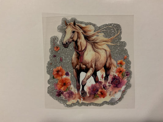 Glitter Western Horse Flowers