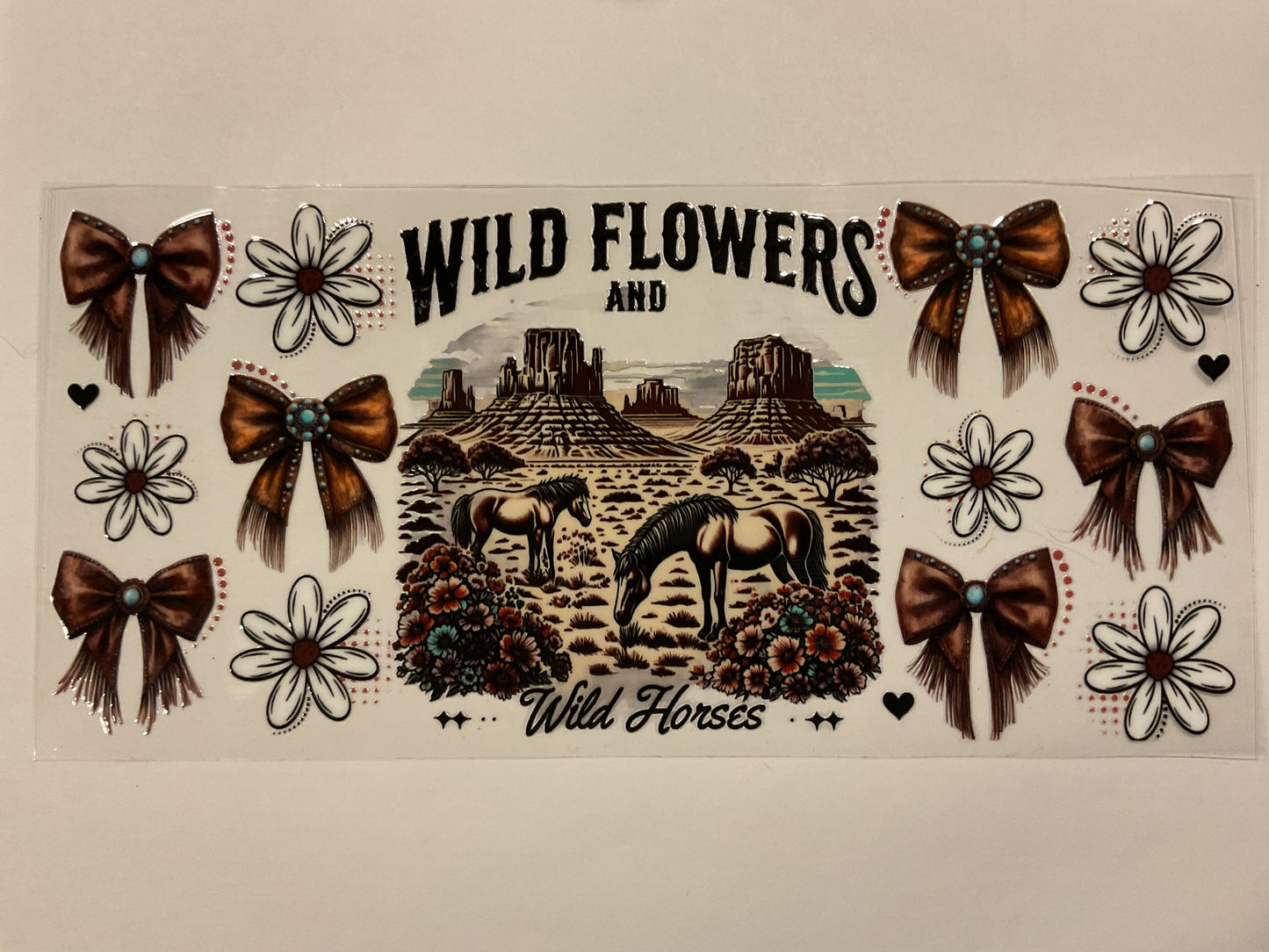 Wild Flowers and Wild Horses Western Flowers Bows