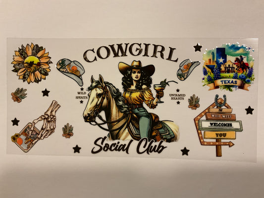 Cowgirl Social Club Western Horse Flower