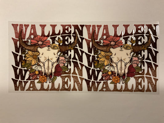 Morgan Wallen Western Bull Skull Flowers