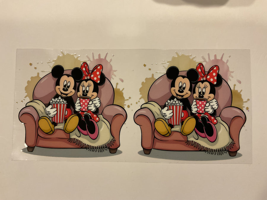 Disney Mickey and Minnie Chilling With Popcorn