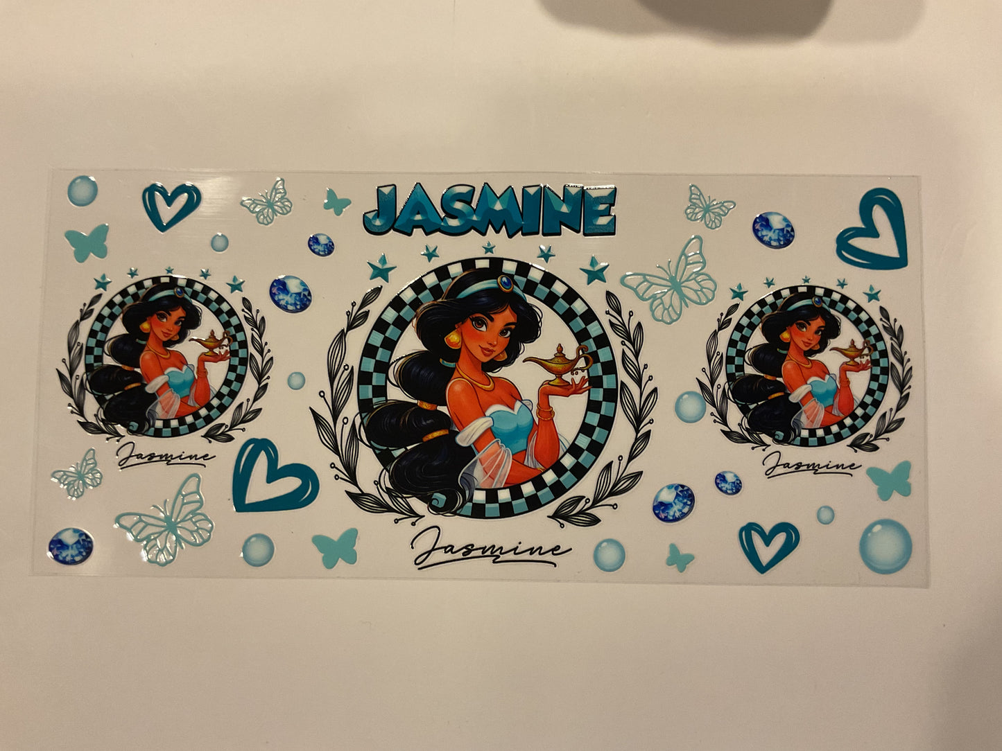 Disney Jasmine Hearts and Butterflies