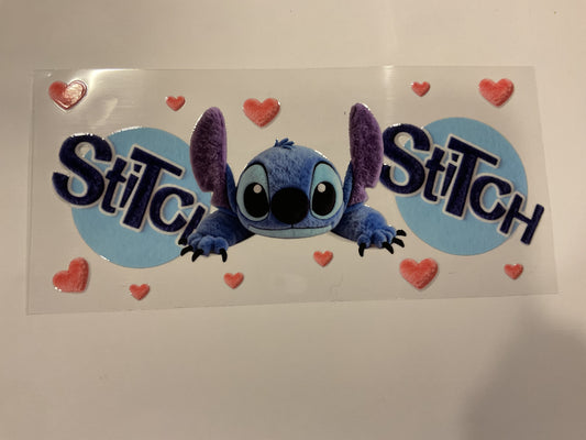 Disney Stitch Pink Puffy Hearts Valentines