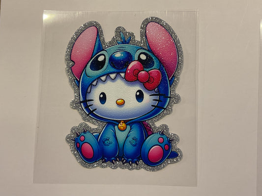 Glitter Hello Kitty Stitch ~ Decal