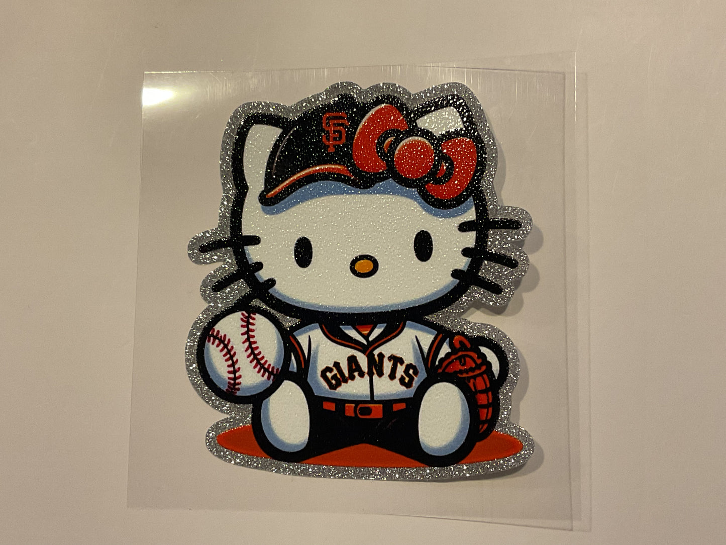 Glitter Hello Kitty Giants Baseball ~ Decal