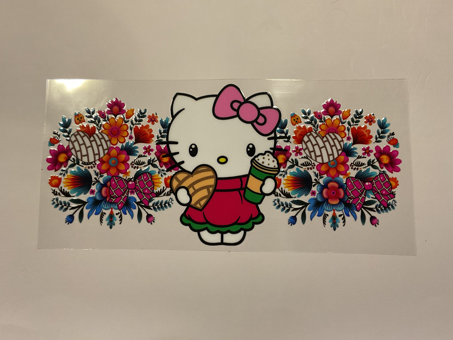 Hello Kitty Flowers Hearts and Coffee