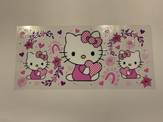 Hello Kitty Pink Out Rainbows Hearts Flowers