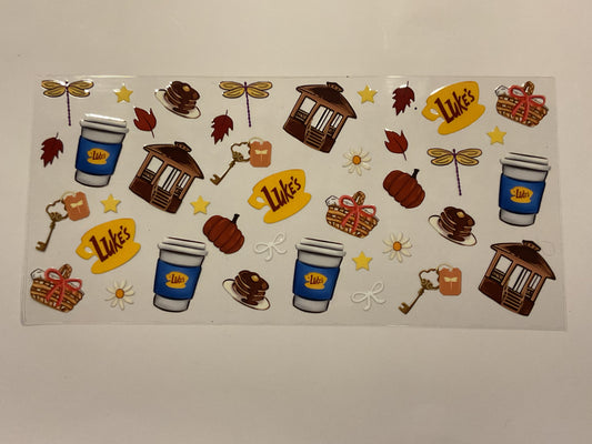 Gilmore Girls Luke’s Coffee Shop Basket Coffee Pumpkin Bows