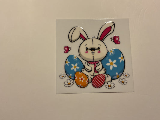 Easter Bunny With Eggs~ Decal