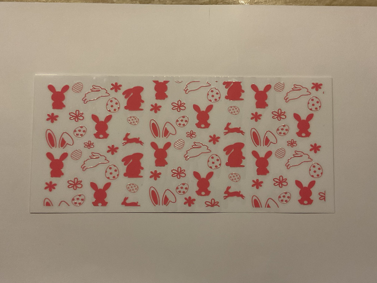 Easter Bunnies Eggs Flowers All Pink