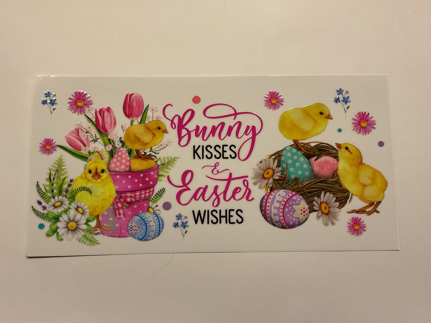 Easter ‘Bunny Kisses & Easter Wishes’ Chicks Flowers Eggs