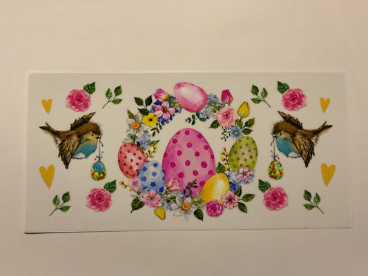 Easter Eggs Birds Flowers