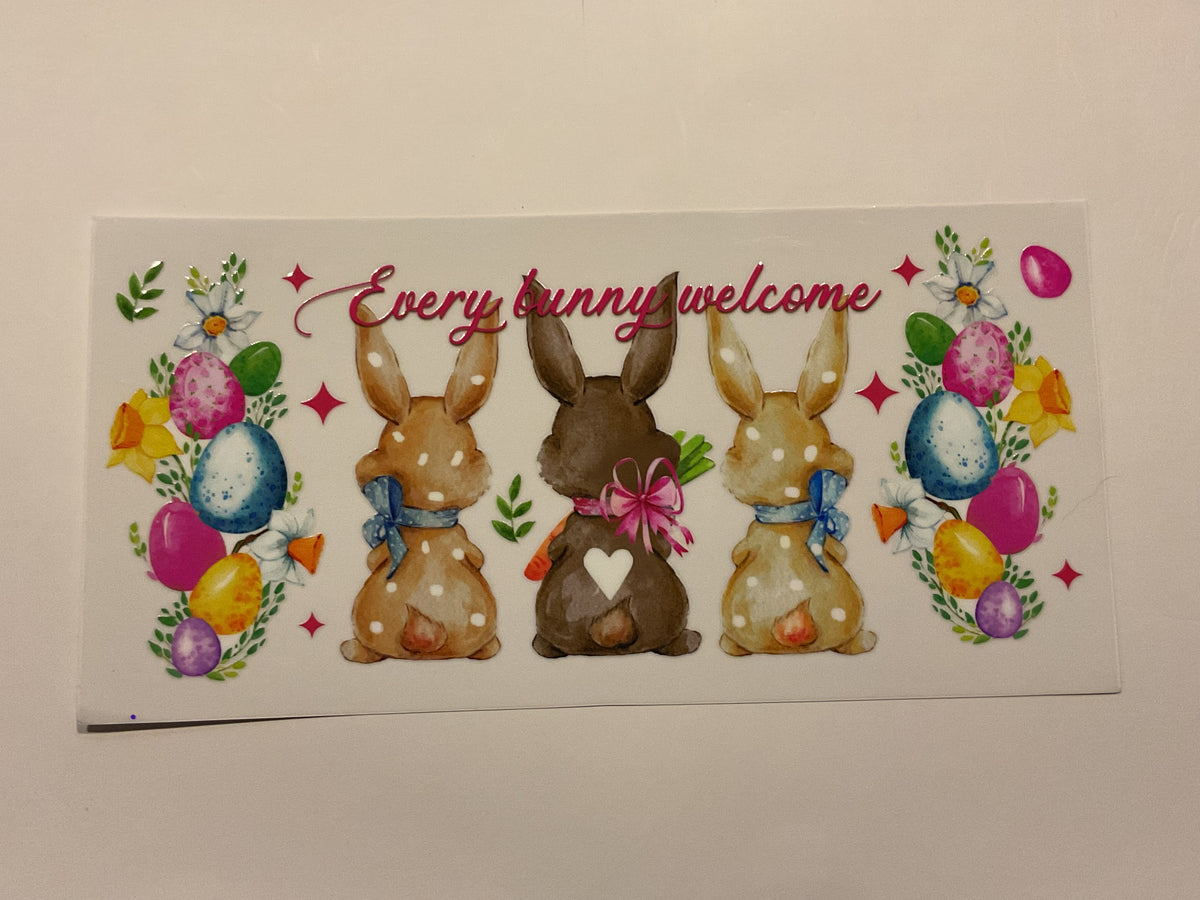 Easter ‘Every Bunny Welcome” Bunny Booties Eggs