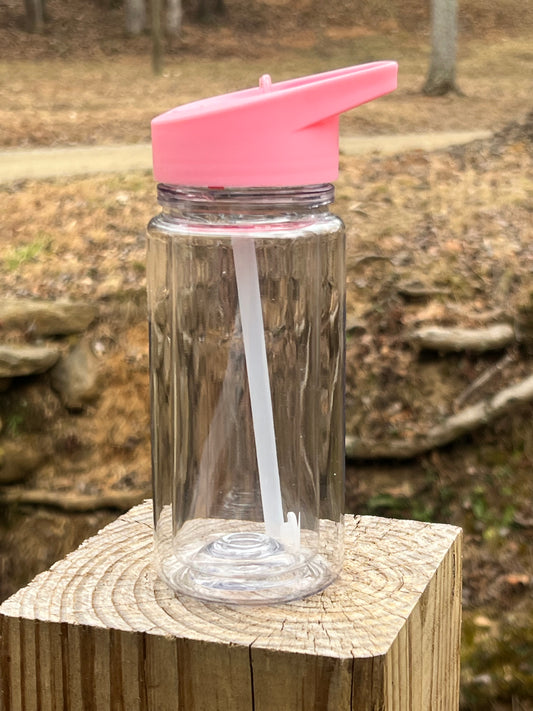 Kids 10oz Flip Top Sports Bottle Tumbler ~ Pink
