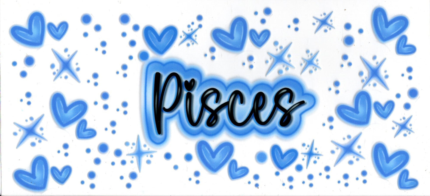 Pisces Blue Heart
