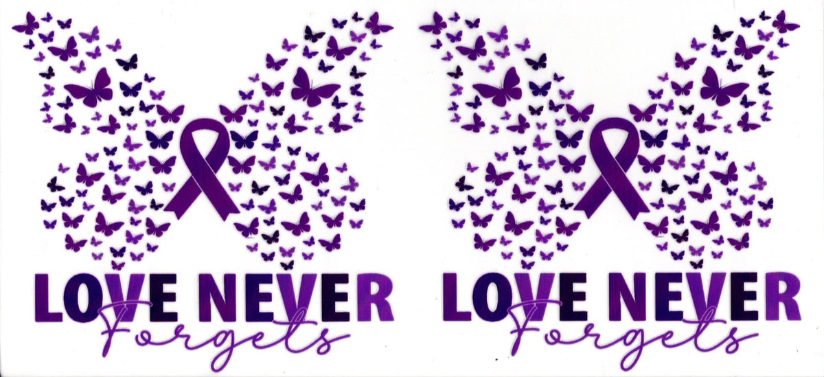 Love Never Forgets ~ Alzheimer's Awareness (Decal Only)