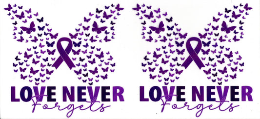 Love Never Forgets ~ Alzheimer's Awareness (Decal Only)