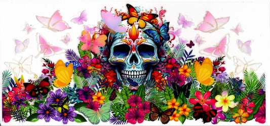 Sugar Skull and Flowers