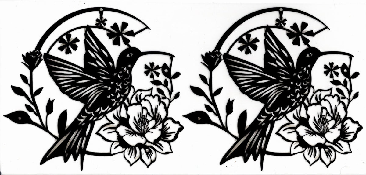 Black Outline Hummingbird