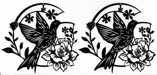 Black Outline Hummingbird