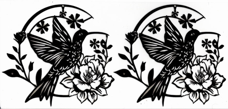 Black Outline Hummingbird
