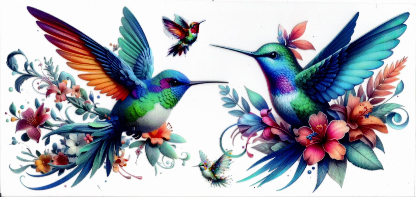 Colorful Hummingbird (Blue Tones)