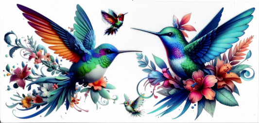 Colorful Hummingbird (Blue Tones)