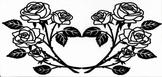 Black Outline Roses