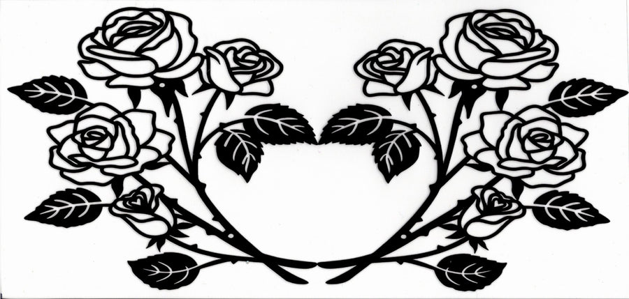 Black Outline Roses