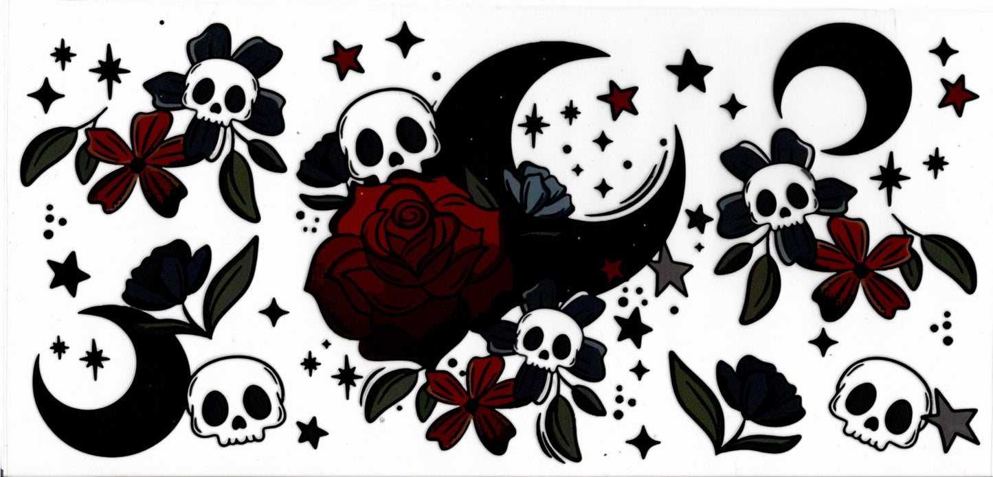 Dark Side Rose and Moon