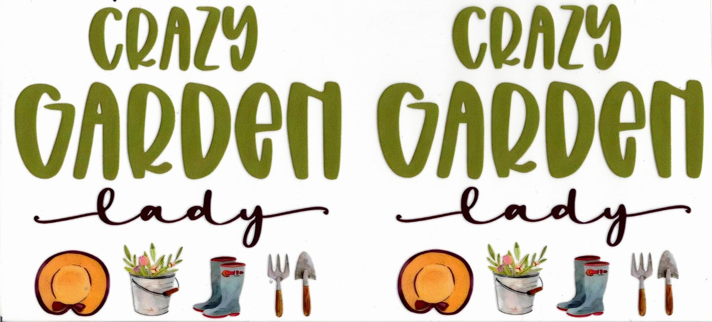 Crazy Garden Lady ~ DECAL ONLY