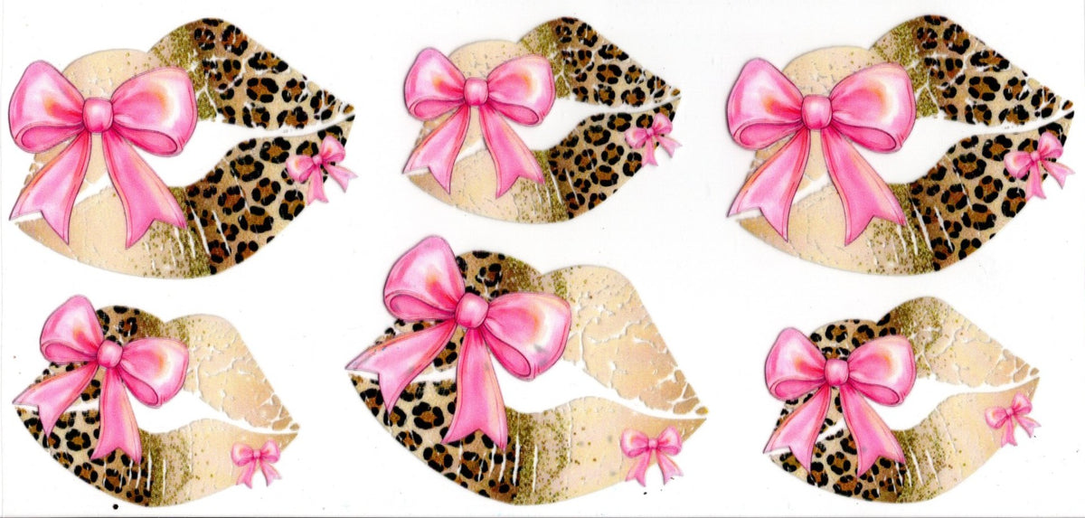 Cheetah Lips Pink Bows