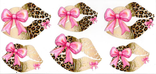 Cheetah Lips Pink Bows
