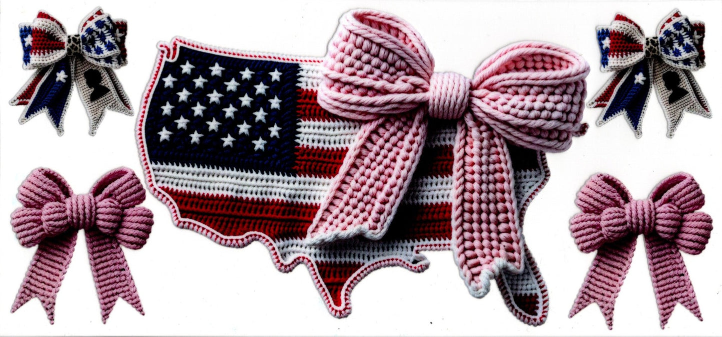 USA and Bows Crochet