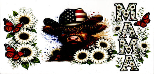 Highland Cow American Flag Hat Mama