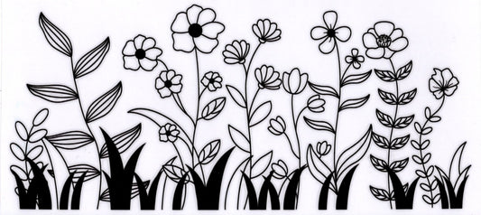 Black Outlined Flowers