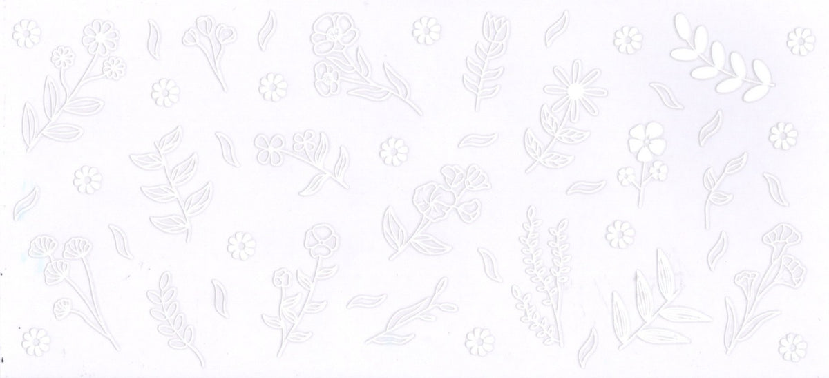 White Outlined Flowers