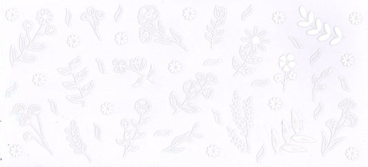 White Outlined Flowers