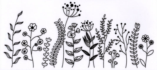 Black Outlined Flowers