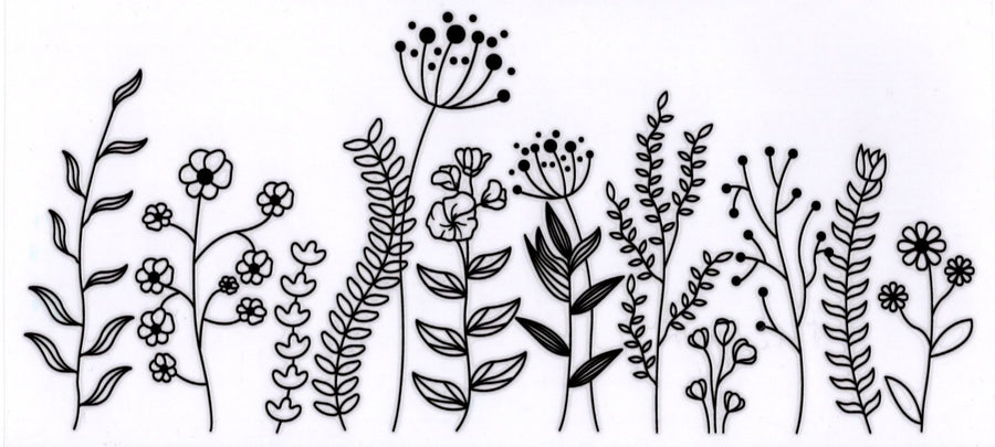 Black Outlined Flowers