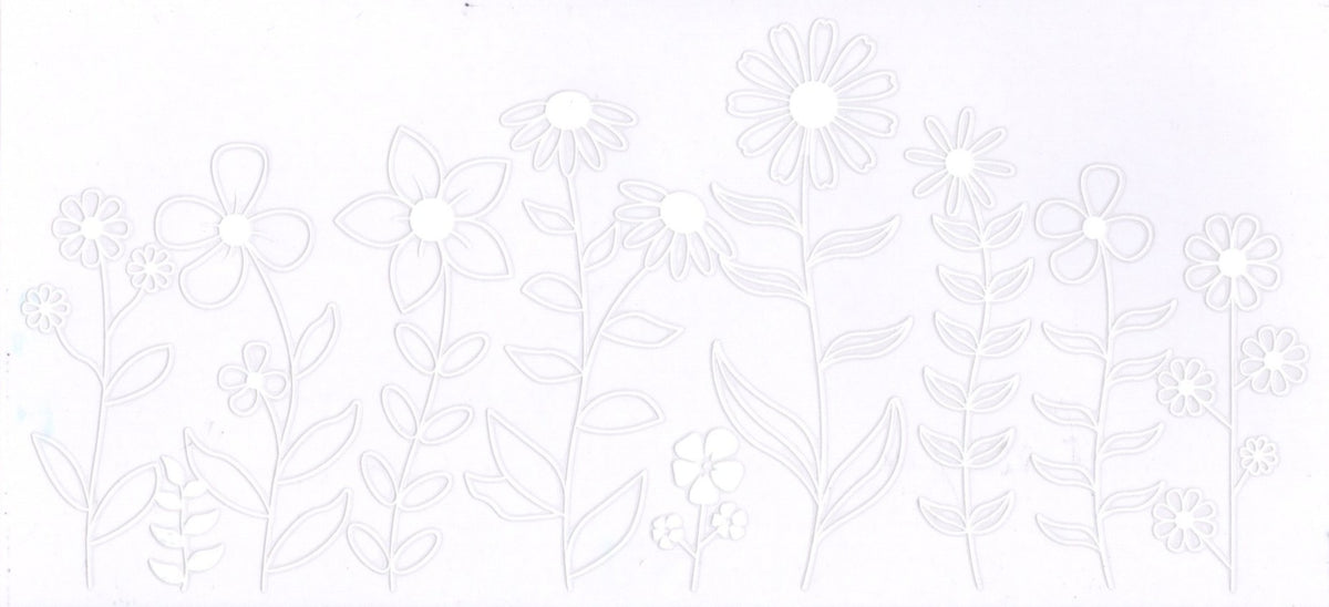 White Outlined Flowers