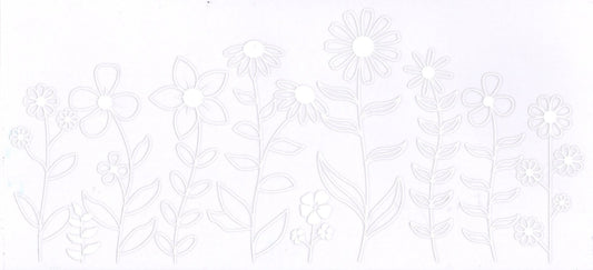 White Outlined Flowers